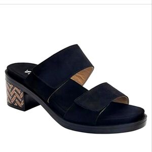 Alegria Tia Black comfort slip-on block heel sandals 8-8.5